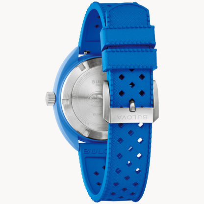 Bulova Snorkel Blue Tang Fish Mens Watch 98B445