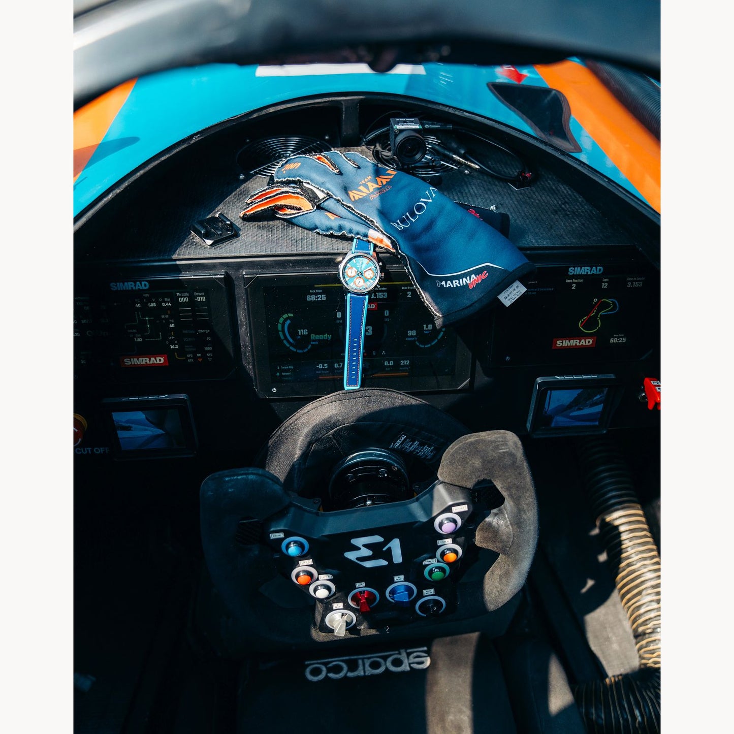 Bulova E1 Team Miami Marine Star Mens Watch 96B460